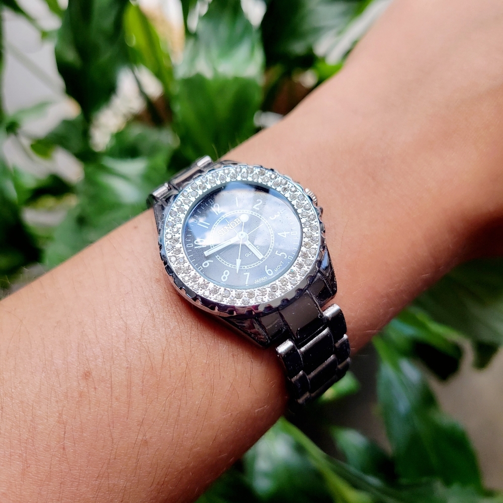 Vintage Sinobi Rhinestone Quartz Watch